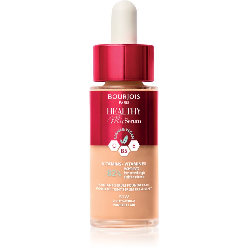 E-shop Bourjois Healthy Mix lehký make-up pro přirozený vzhled odstín 51W Light Vanilla 30 ml