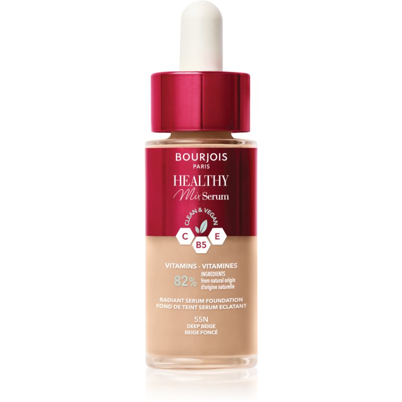 E-shop Bourjois Healthy Mix lehký make-up pro přirozený vzhled odstín 55N Deep Beige 30 ml