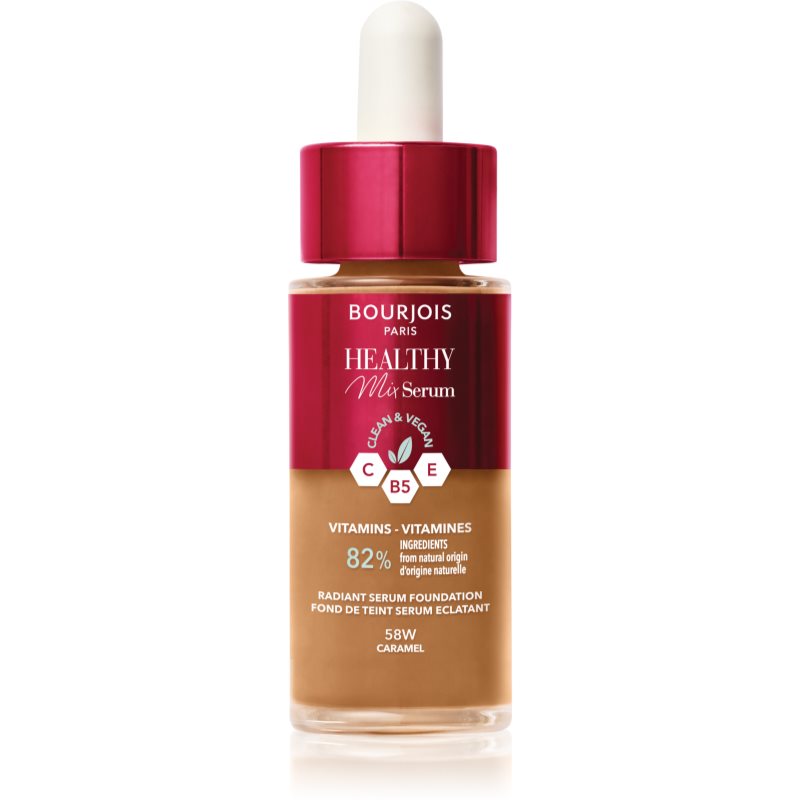 E-shop Bourjois Healthy Mix lehký make-up pro přirozený vzhled odstín 58W Caramel 30 ml