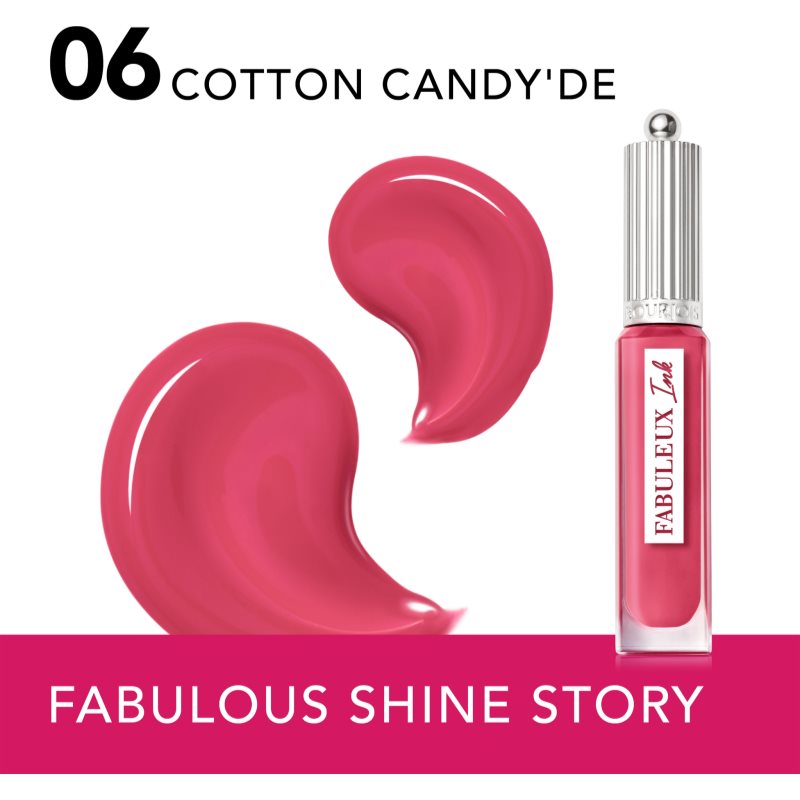Bourjois Fabuleux Ink flüssiger Lippenstift Farbton 06 Cotton Candy'de 3.5 ml