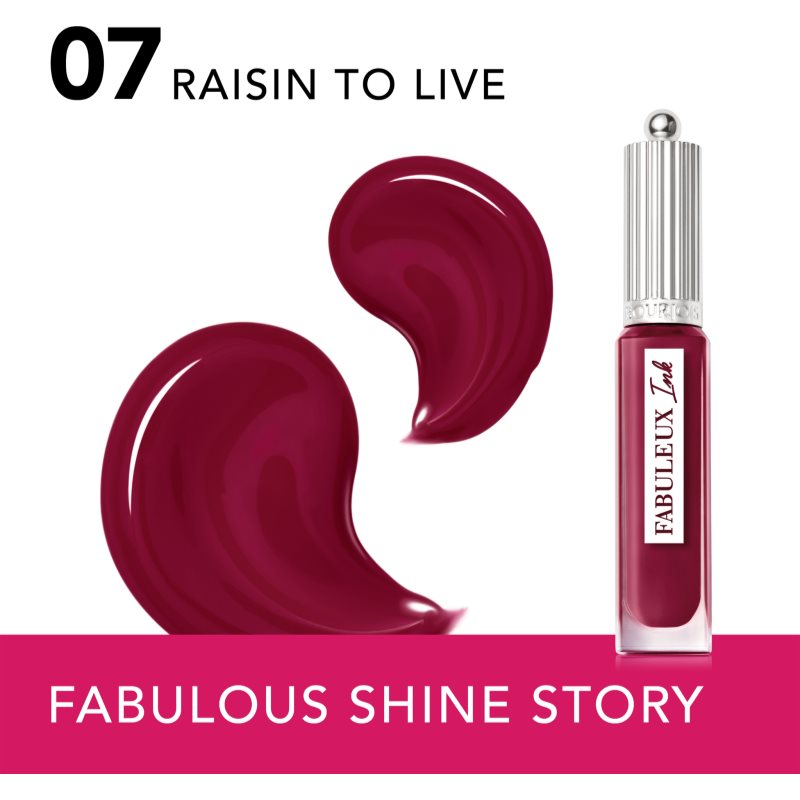 Bourjois Fabuleux Ink Rouge à Lèvres Liquide Teinte 07 Raisin To Live 3.5 Ml