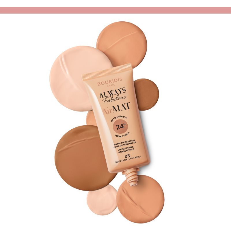 Bourjois Air Mat тональний крем з матуючим ефектом відтінок 03 Light Beige 30 мл