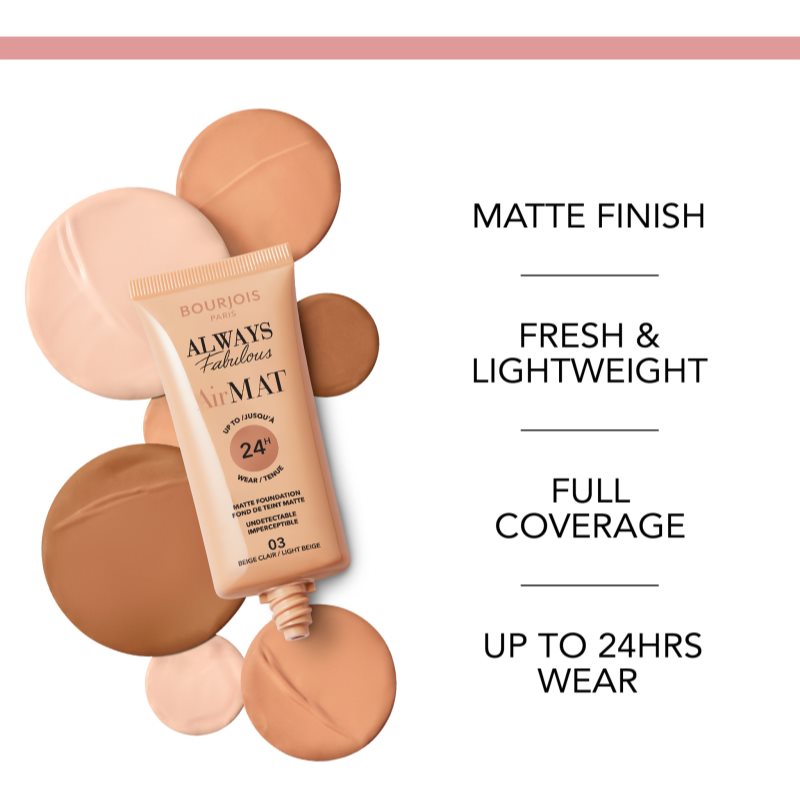 Bourjois Air Mat mattifying foundation shade 04 Beige 30 ml