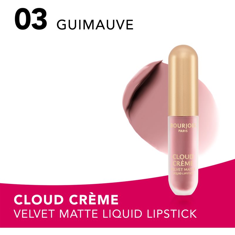 Bourjois Cloud Crème Velvet Matte ultra matující tekutá rtěnka odstín 03 Guimauve 3.1 ml (obrázek 3)