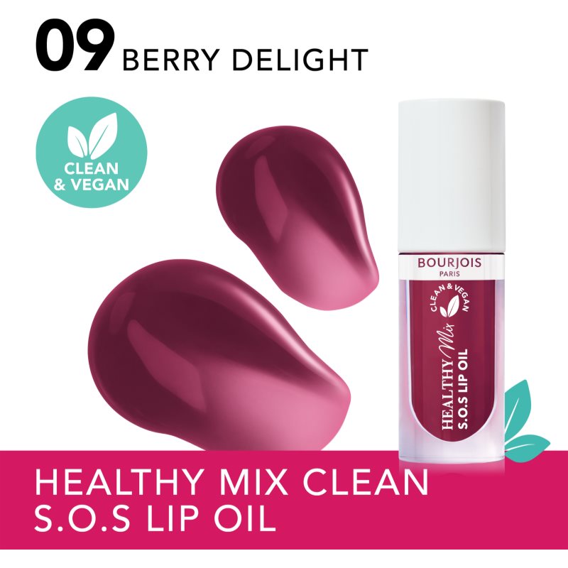 Bourjois Healthy Mix S.O.S Lip Oil olej na rty s hydratačním účinkem odstín 09 Berry Delight 4.5 g (obrázek 3)