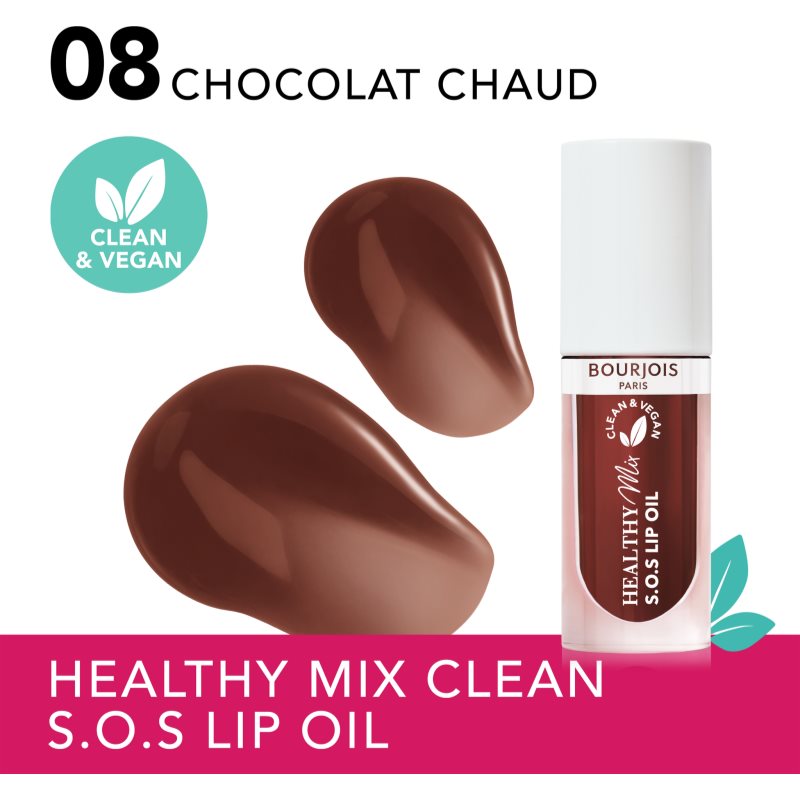 Bourjois Healthy Mix S.O.S Lip Oil olej na rty s hydratačním účinkem odstín 08 Chocolat Chaud 4.5 g (obrázek 3)