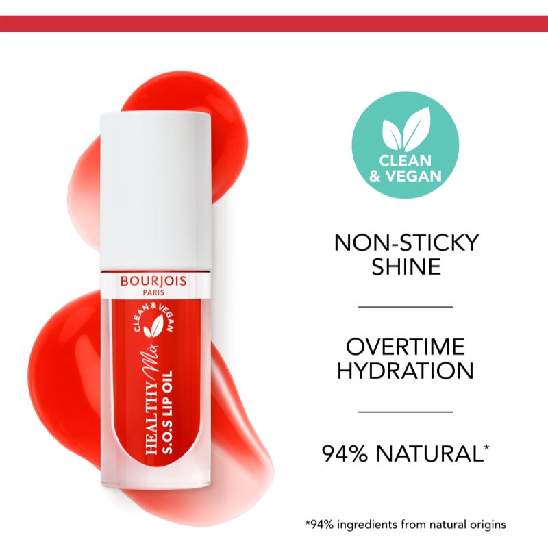Bourjois Healthy Mix S.O.S Lip Oil olej na rty s hydratačním účinkem odstín 07 Glazing Red 4.5 g (obrázek 5)