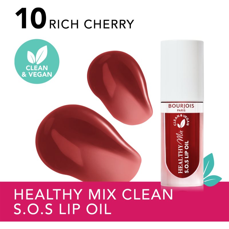 Bourjois Healthy Mix S.O.S Lip Oil olej na rty s hydratačním účinkem odstín 10 Rich Cherry 4.5 ml (obrázek 3)