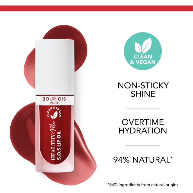 Bourjois Healthy Mix S.O.S Lip Oil olej na rty s hydratačním účinkem odstín 10 Rich Cherry 4.5 ml (obrázek 5)