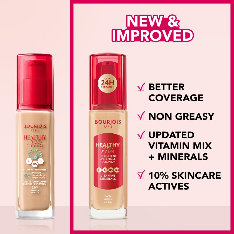 Bourjois Healthy Mix rozjasňující hydratační make-up 24h odstín 58W Caramel 30 ml (obrázek 8)