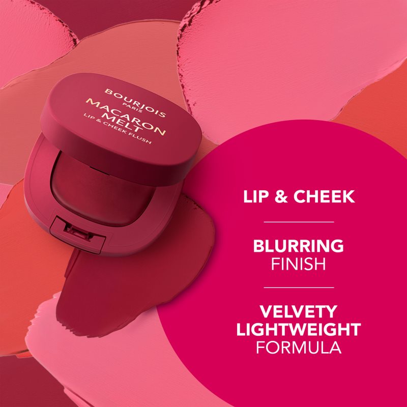 Bourjois Macaron Melt Lip & Cheek Flush tvářenka 2 v 1 odstín 03 Peach Tatin 5 g (obrázek 6)
