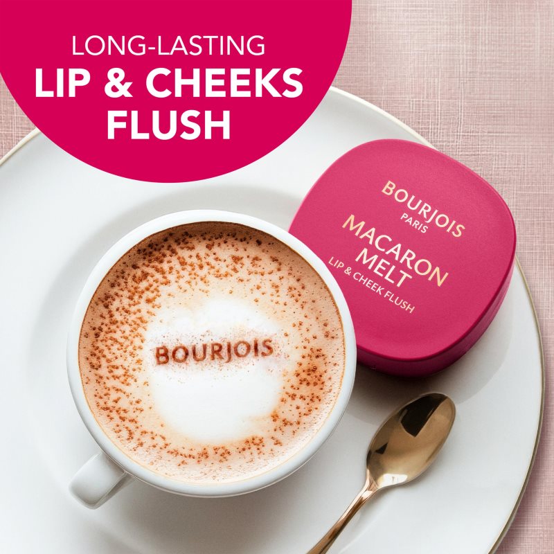 Bourjois Macaron Melt Lip & Cheek Flush tvářenka 2 v 1 odstín 03 Peach Tatin 5 g (obrázek 8)