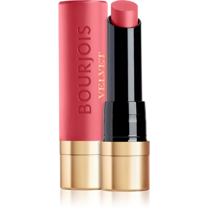 Bourjois Rouge Velvet The Lipstick Kauapüsiv huulepulk mati efektiga varjund 02 Flaming Rose 2.4 g