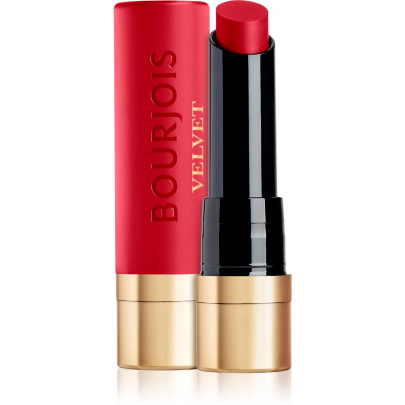 Bourjois Rouge Velvet The Lipstick dolgoobstojna šminka z mat učinkom odtenek 08 Rubi's Cute 2.4 g