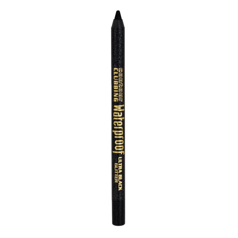 Bourjois Contour Clubbing vodeodolná ceruzka na oči odtieň 55 Ultra Black Glitter 1.2 g