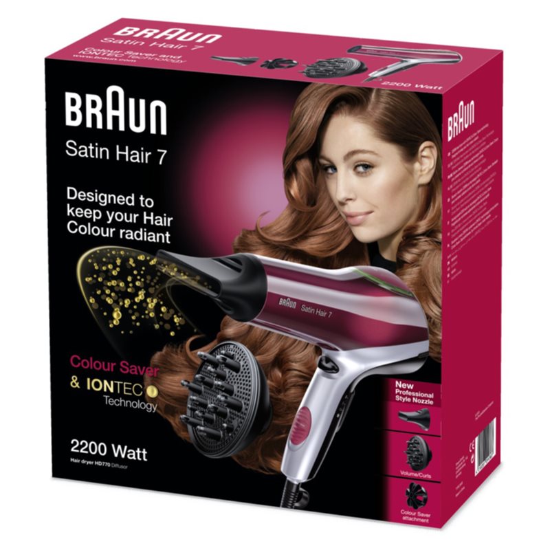 BaByliss Braun Satin Hair 7 HD 770 Colour Hair Dryer 1 Pc