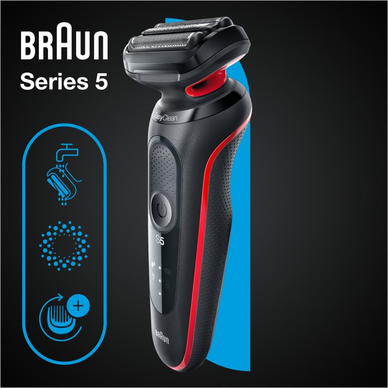 Braun Series 5 51-R1000s Electric Shaver Red