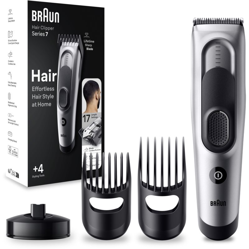 Braun Hair Clipper HC 7 zastrihávač vlasov 17 možností nastavenia dĺžky pre mužov