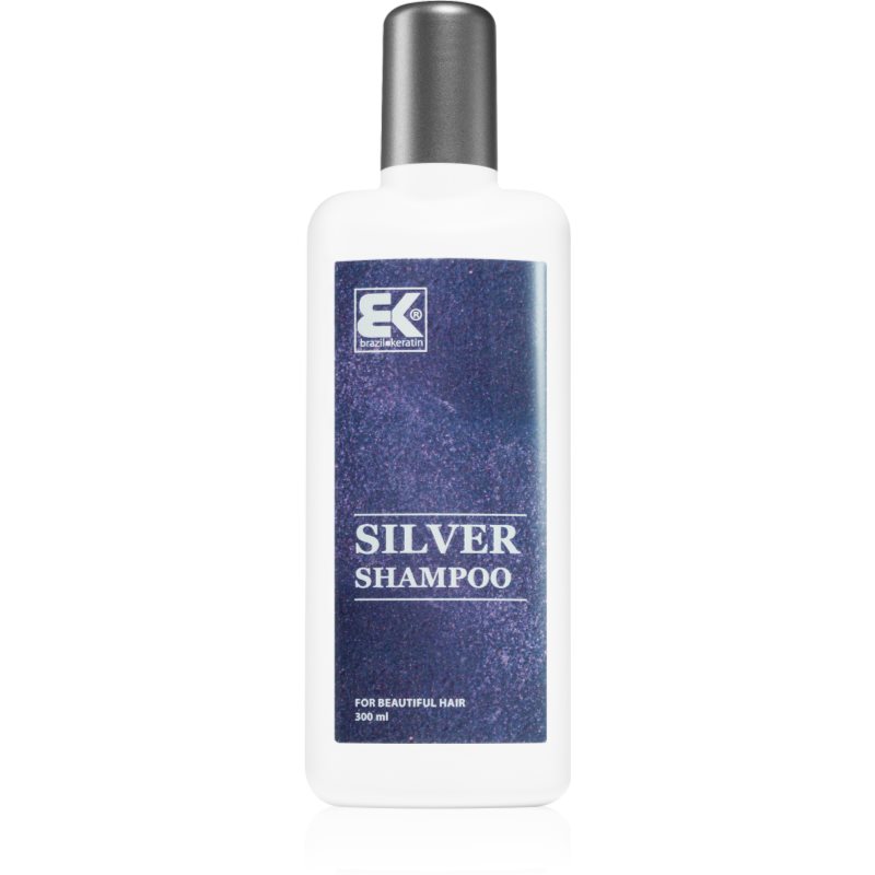 Brazil Keratin Silver Shampoo Neutralisierendes Silbershampoo für blonde und graue Haare 300 ml