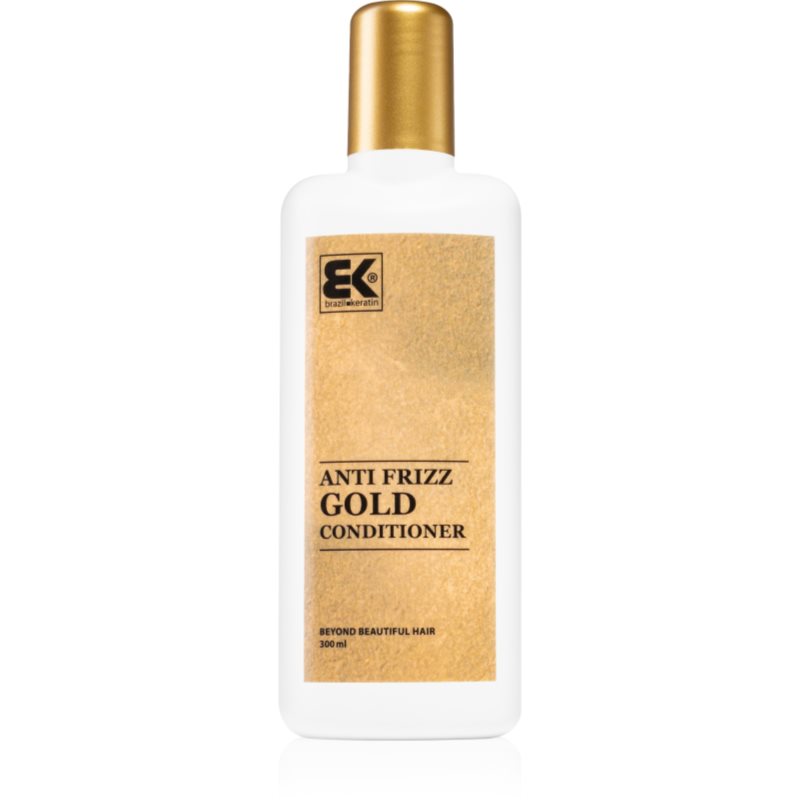 Brazil Keratin Gold Anti Frizz Conditioner acondicionador regenerador para cabello encrespado y rebelde 300 ml