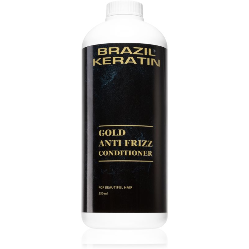 Brazil Keratin Gold Anti Frizz Conditioner regeneráló kondicionáló a rakoncátlan és töredezett hajra 550 ml