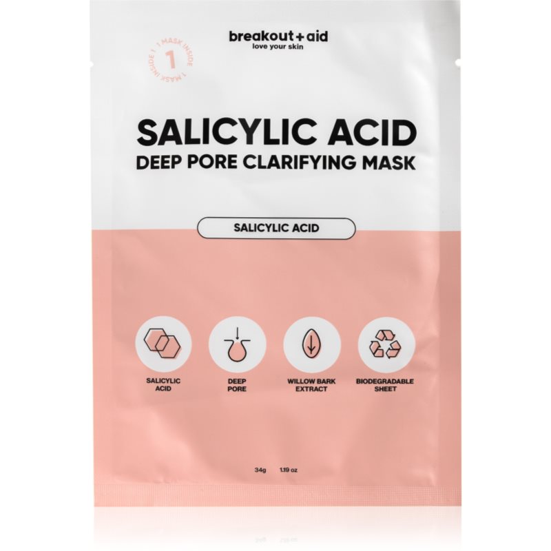 breakout + aid Salicylic Acid Deep Pore Clarifying Mask Zellschicht-Maske mit Salicylsäure 34 g