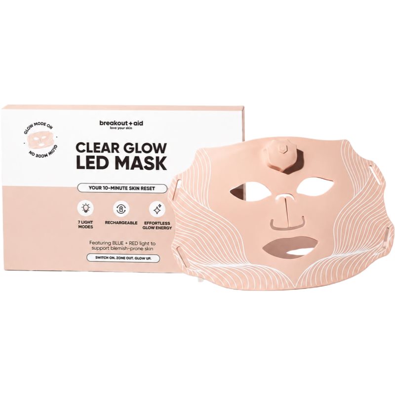 breakout   aid Clear Glow Led Mask tvárová LED maska 1 ks
