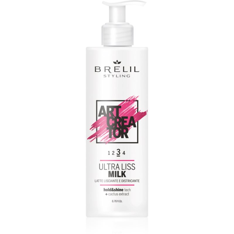 Brelil Numéro Art Creator Ultra Liss Milk lengvos tekstūros losjonas linkusiems šiauštis plaukams ml