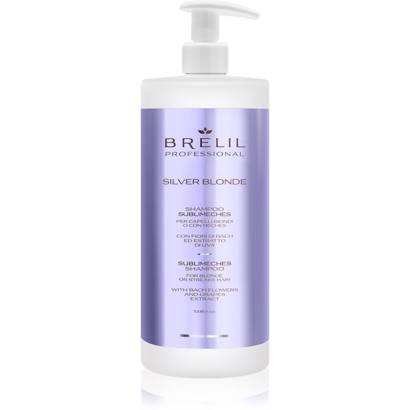 Brelil Numéro Silver Blonde Sublimeches Shampoo Shampoo For Neutralising Brassy Tones For Blondes And Highlighted Hair 1000 Ml