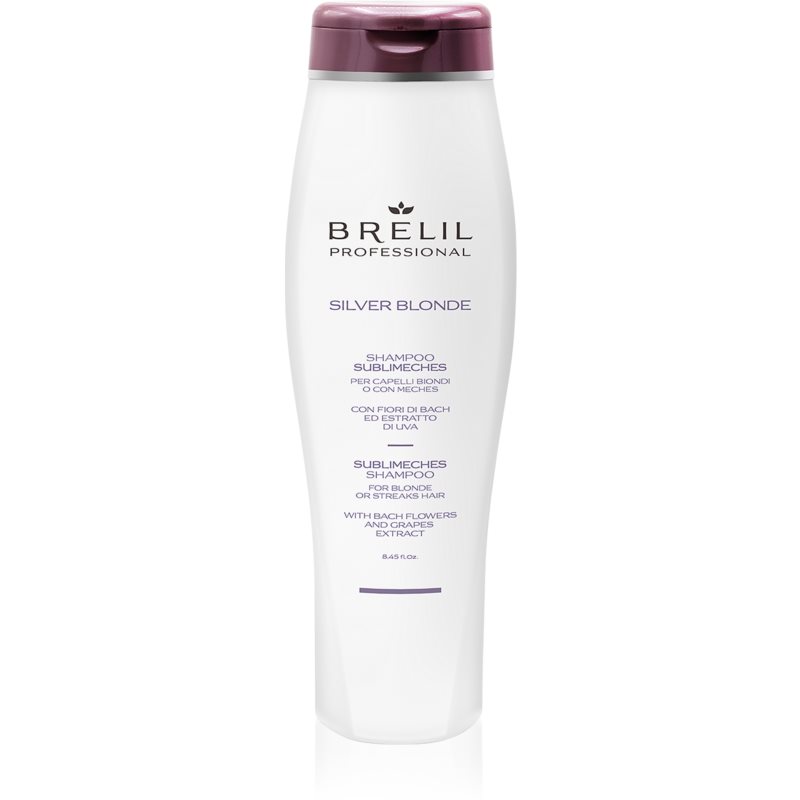 Brelil Numéro Silver Blonde Sublimeches Shampoo Shampoo For Neutralising Brassy Tones For Blondes And Highlighted Hair 250 Ml
