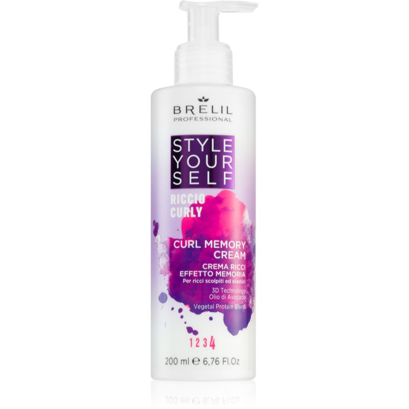Brelil Numéro Style YourSelf Curl Memory Cream krema za definicijo las za valovite in kodraste lase 200 ml