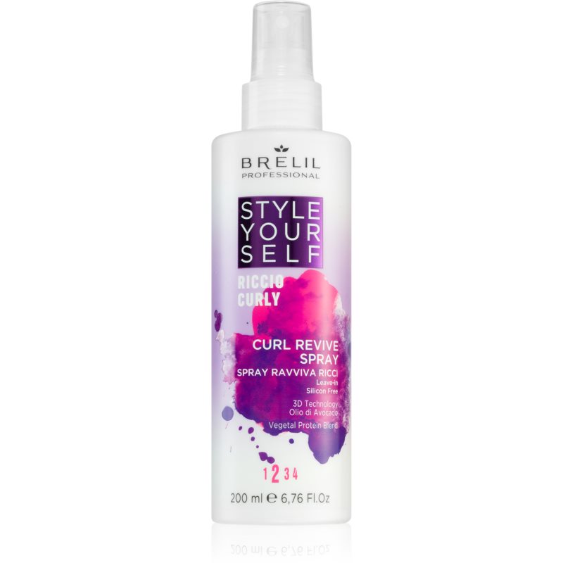 Brelil Numéro Style YourSelf Curl Revive Spray Repair Spray For Wavy And Curly Hair 200 Ml