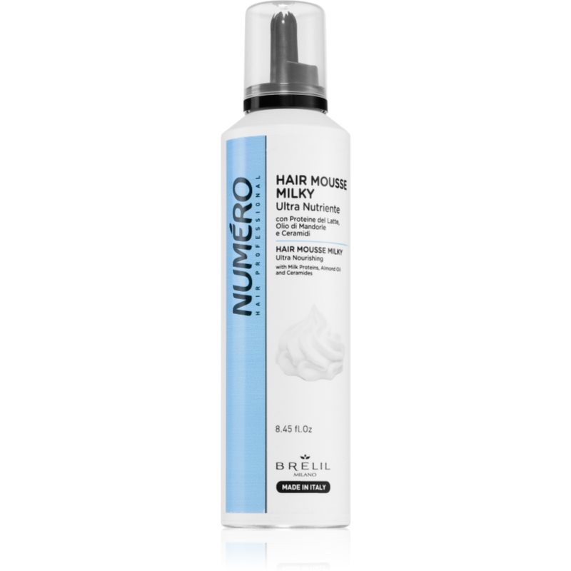 Brelil Professional Milky Ultra Nutriente Hair Mousse foam for all hair types 250 ml
