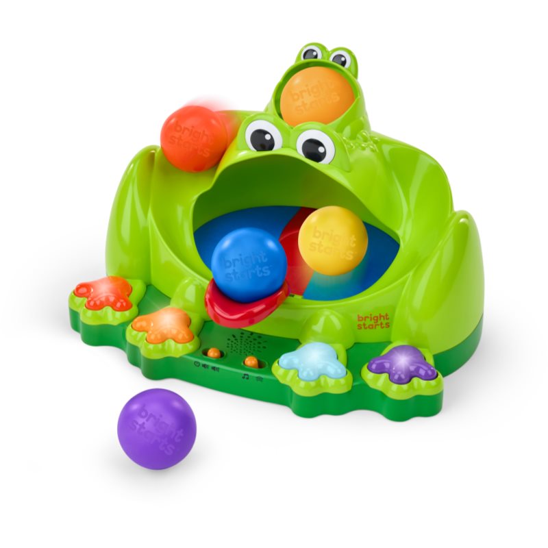 Bright Starts Poppin' Ball Frog aktivity hračka s melodií 6 m+ 1 ks