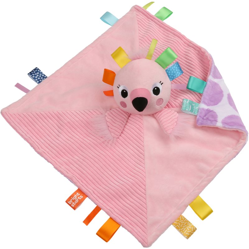 Bright Starts Cuddle'n Tags Snuggle Blanket 0 M+ Flamingo 1 Pc