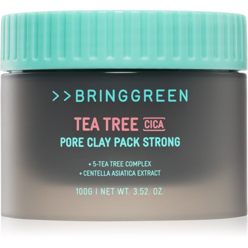 BRINGGREEN Tea Tree Cica Pore Clay Pack Strong krémová maska pre mastnú pleť so sklonom k akné 100 g