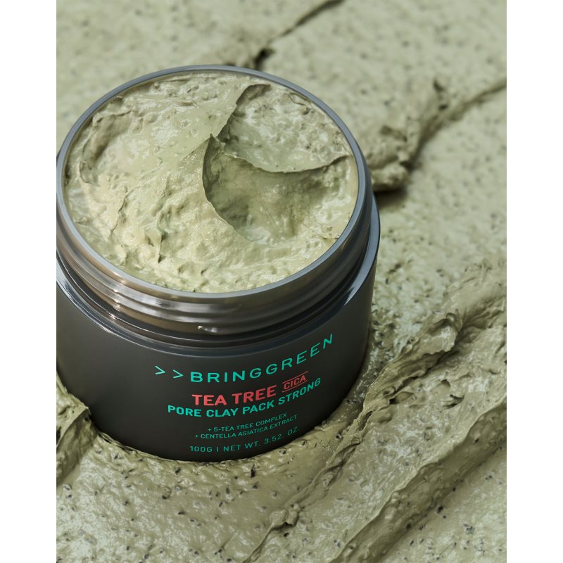 BRINGGREEN Tea Tree Cica Pore Clay Pack Strong krémová maska pro mastnou pleť se sklonem k akné 100 g (obrázek 4)