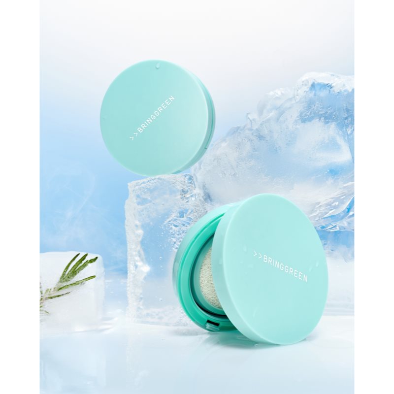 BRINGGREEN Tea Tree Cica Tone Up Sun Cushion lehký ochranný fluid s aplikátorem SPF 50+ 15 g (obrázek 3)