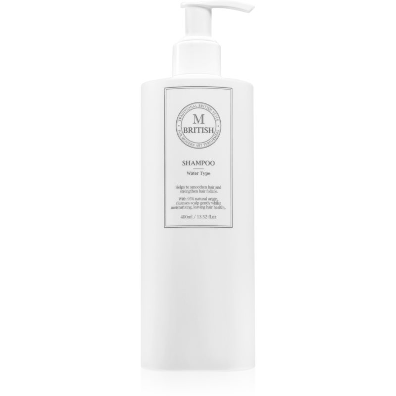 BRITISH M Ethic Water Type Shampoo intenzivně vyživující šampon pro posílení a lesk vlasů 400 ml