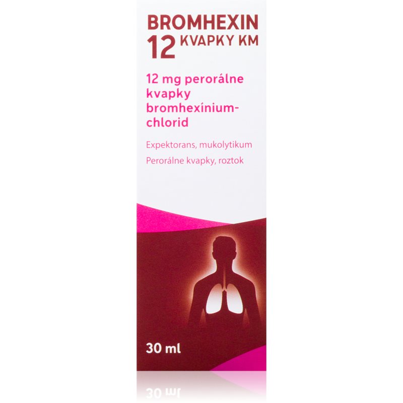 Bromhexin Bromhexin KM 8mg kvapky na skvapalňovanie a rozpúšťanie hlienu pri ochoreniach dýchacích ciest 30 ml kúpite na Notino.sk