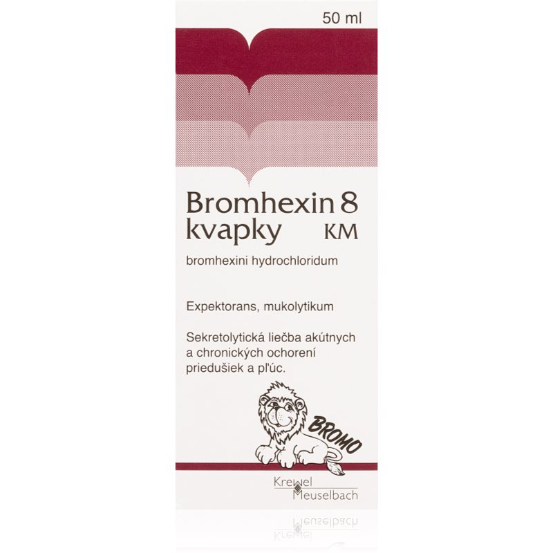 Bromhexin Bromhexin KM 8mg kvapky na skvapalňovanie a rozpúšťanie hlienu pri ochoreniach dýchacích ciest 50 ml kúpite na Notino.sk