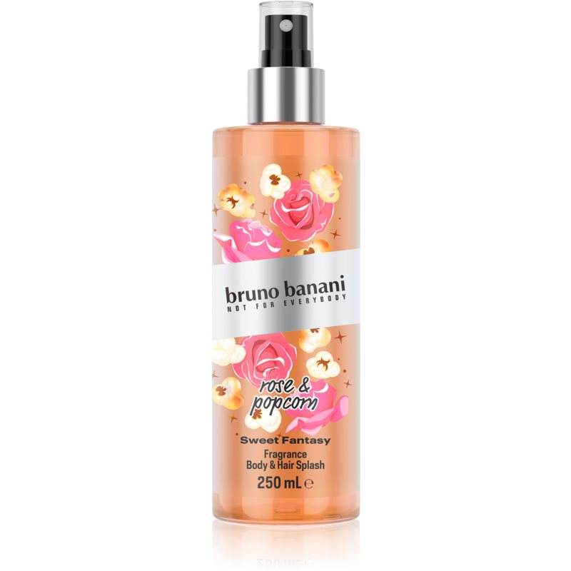 Bruno Banani Sweet Fantasy Rose & Popcorn Scented Body Spray For Body And Hair For Women 250 Ml