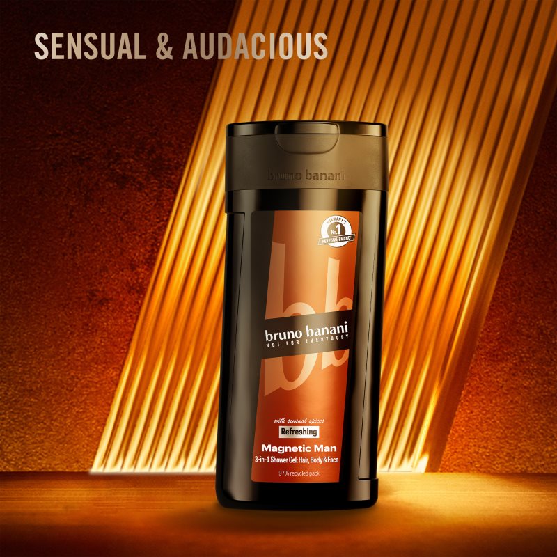 Bruno Banani Magnetic Man Perfumed Shower Gel 3-in-1 For Men 250 Ml