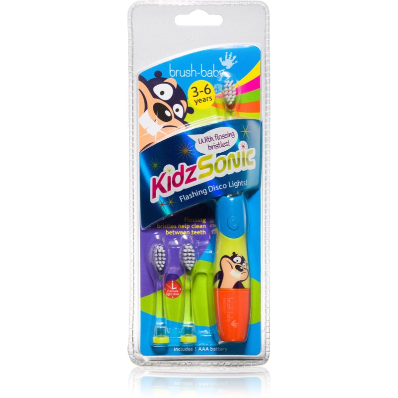 Brush Baby KidzSonic Elektrisk tandborste + Ersättningshuvuden 1 st. unisex