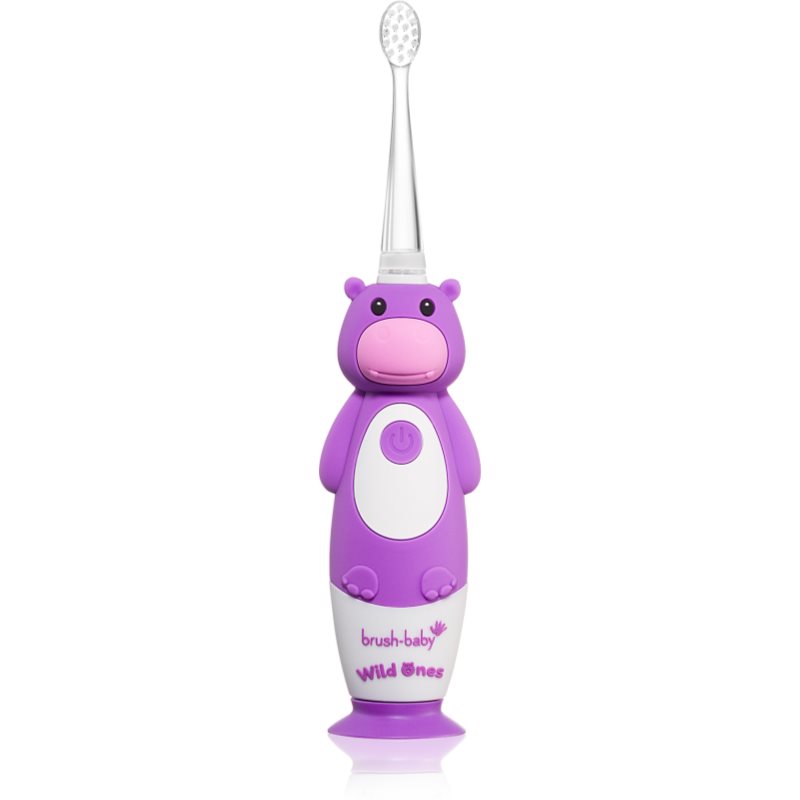 Brush Baby WildOnes WildOne Elektrisk tandborste + 2 utbyteshuvuden för Barn Hippo 1 st. female