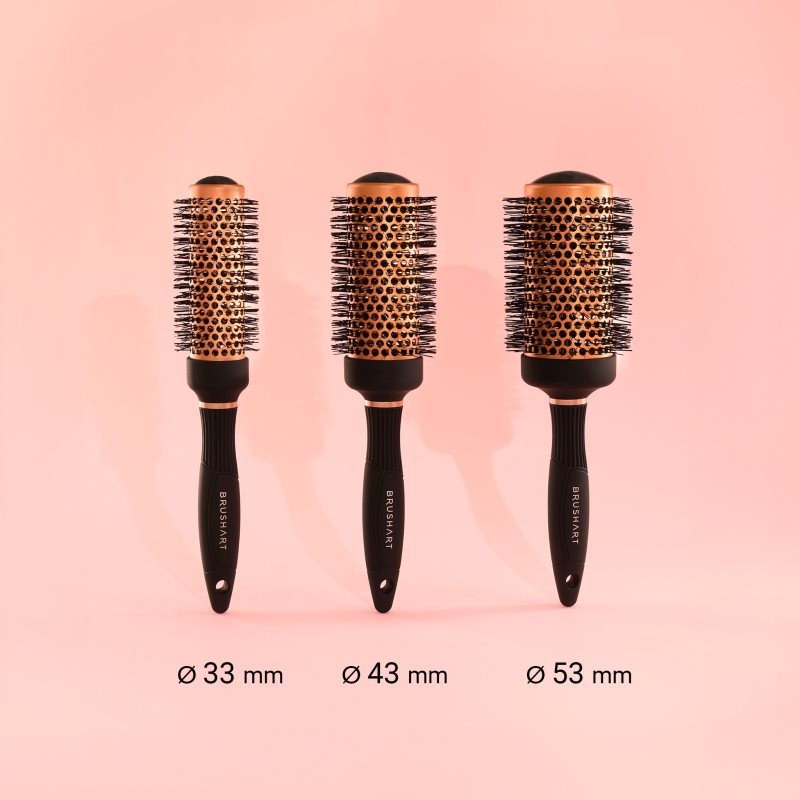 BrushArt Hair Ceramic Round Hairbrush Ceramic Brush For Hair Ø 53 Mm 1 Pc