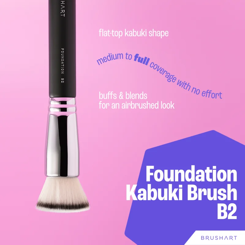 BrushArt Professional B2 Foundation Brush Kabuki Foundation Brush B2 1 Pc