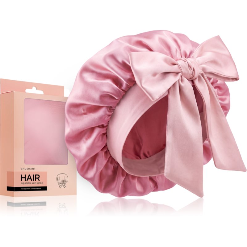BrushArt Hair Adjustable Satin Bonnet hair turban for hair Candy Pink 1 pc