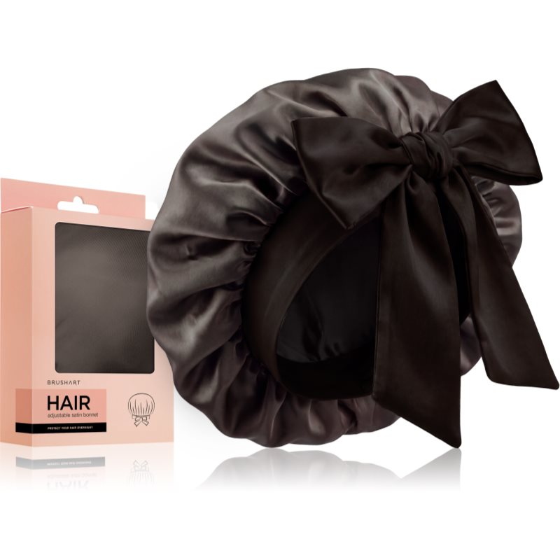 BrushArt Hair Adjustable Satin Bonnet turban za lase Chocolate Brown 1 kos