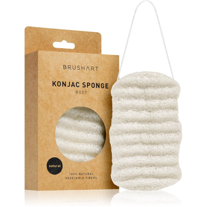 BrushArt Home Salon Konjac sponge gentle exfoliating sponge for the body Natural 1 pc
